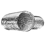 Uzman-Versand Ø 127 mm x 10 m ALU Flexschlauch, Flexrohr, Lüftungsschlauch, Abluftrohr, Abluftschlauch, Abzugshaube Klimaanlage Trockner Dunstabzug Heizung, abluft-schlauch (127mm-10meter)