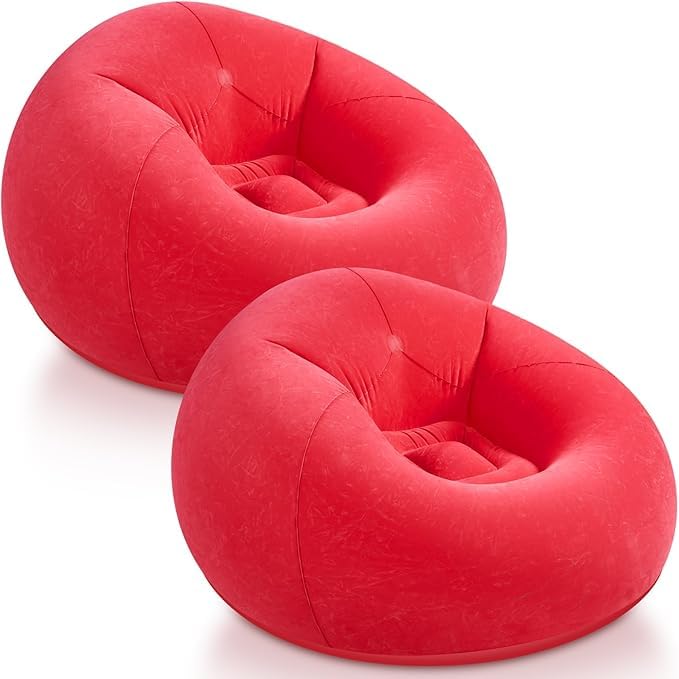 GETZET Inflatable Sofa with Bean Bag Lounge Chair Inflatable Lazy Sofa Folding Portable Chair for Living Room Bedroom Balcony Reading (not Included Air Pump) -Multicolor (1 pcs) 1