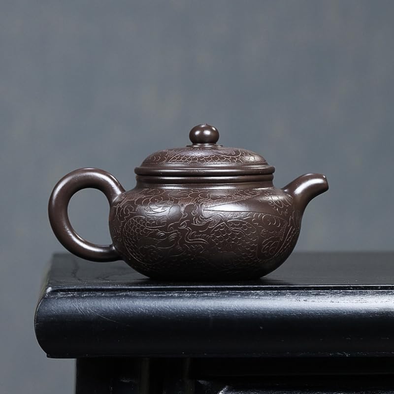 Théière Yixing argile violette dragon antique pour tea time