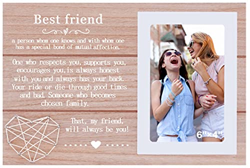 Birthday Christmas Gift For Best Friends - A Person Whom One Knows And With Whom One Has A Special Bond Of Mutual Affection - Going Away Gift,Long Distance Friendship Gift - Picture Frame Gift - Photo Frame Gift For Best Friends Women Her #TOP20