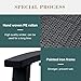 SOLAURA Patio Furniture 3-Piece Outdoor Rocking High-Back Chairs Black Wicker Patio Bistro Set - 2 Patio Chairs with Glass Coffee Table