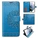 Produktbild betterfon Samsung Galaxy S21 5G Hülle - Handyhülle Samsung S21 5G Klapphülle Schutzhülle mit Kartenfächer für Galaxy S21 5G Mandala Blau