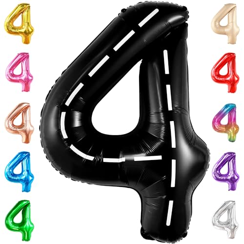 Image of KatchOn Construction 4 Balloon 40 Inch, 4 Birthday Decorations | Construction Balloons, Construction Party Balloons, 4th Birthday Decoration Boy