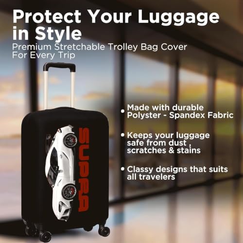 Image of Spendex Polyester Protective Luggage Cover | Hard Luggage Trolley Bag Cover | Washable | Dust Proof | Stretchable | S /M /L - Combo | Torero