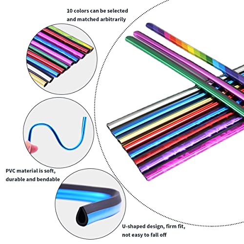 Car Air Conditioner Trim Strip For Vent Outlet 20 Pieces Car Accessories Bling Interior For Men Women Truck Decor Air Vent Outlet Decoration Strip Universal Waterproof Bendable Diy U Shape Multicolor #TOP1