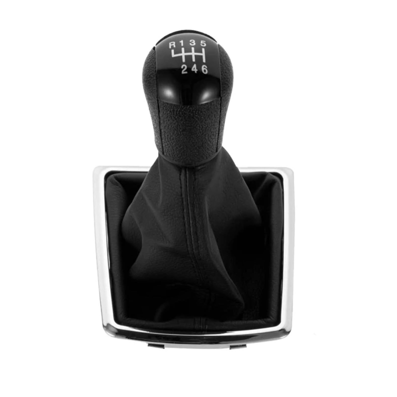 Glblpexelr Black 6 Speed For Focus 2 For Mondeo Mk2 2005-2008 Sporty Shift Knob Silver / Black