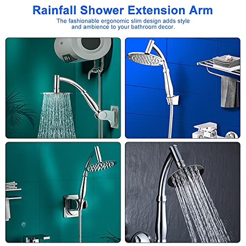 TIESOME Duschkopf Verlängerung 15cm - 135° Verstellbarer Edelstahl Duscharm Mit Adapter