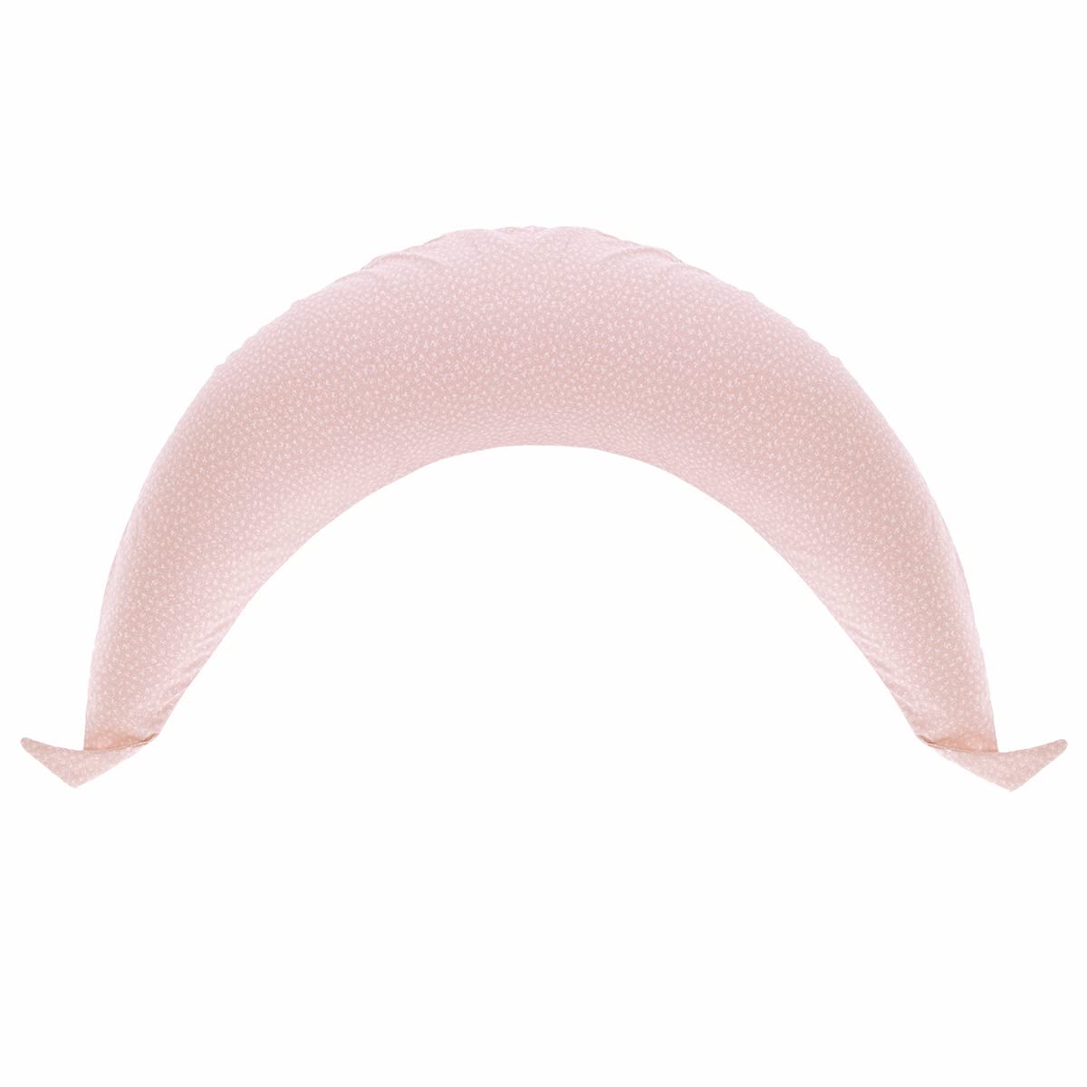 Cambrass-cojín Lactancia bebé en Forma de Media Luna-Almohada para Embarazadas-Almohada de Lactancia con Relleno de microperlas Que proporcionan un Mejor Descanso y Relax - Liberty Rosa 80x185x16 cm