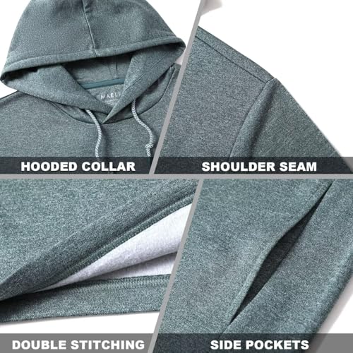 Image of M MAELREG Hoodies for Men Golf Fleece Hooded Sweatshirts Dry Fit Athletic Lightweight Casual Midlayer Mens Hoodies Pullover