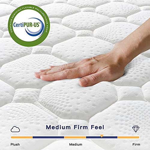Vesgantti 10 Inch Multilayer Hybrid Queen Mattress - Multiple Sizes & Styles Available, Ergonomic Design With Memory Foam And Pocket Spring, Medium Firm Feel, White #TOP4