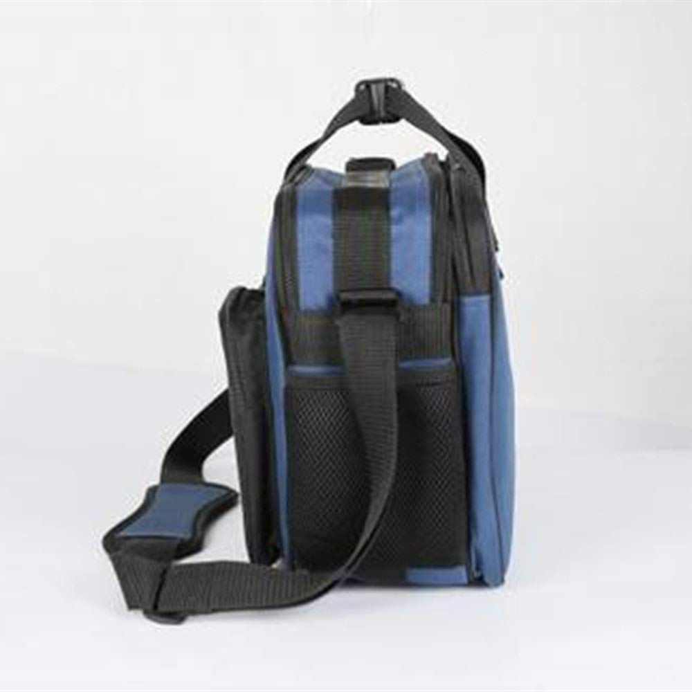 Bolsa de Herramientas Bolsa de herramientas Lona impermeable Engrosada Durable Bolsa de herramientas resistente al desgaste Almacenamiento con Múltiples Bolsillos(Azul)