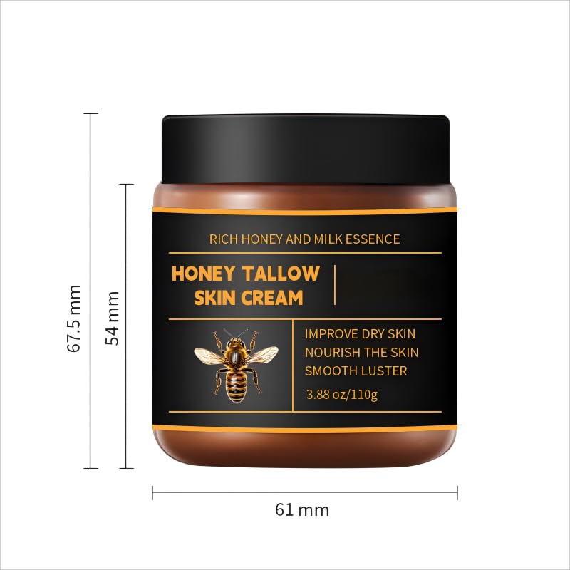 Miniatura 7 de Marroomi - Bálsamo de miel de sebo 100% orgánico con miel cruda y cera de abeja, crema hidratante facial de ternera batida y bálsamo para la cara