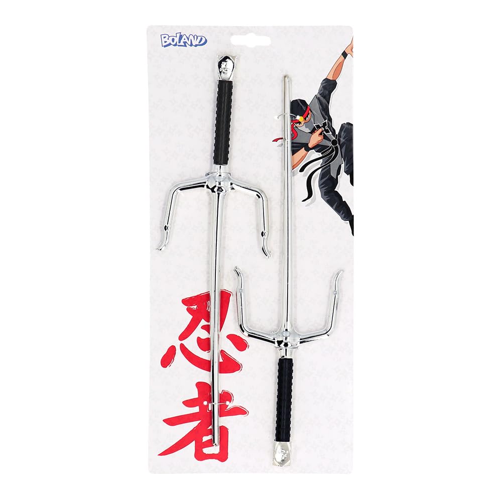 Boland 50430 - BroD Ninja SAI, 2 sztuki, 30 cm, akcesoria do kostiumów, dekoracja, akcesoria do kostiumów karnawaBowych