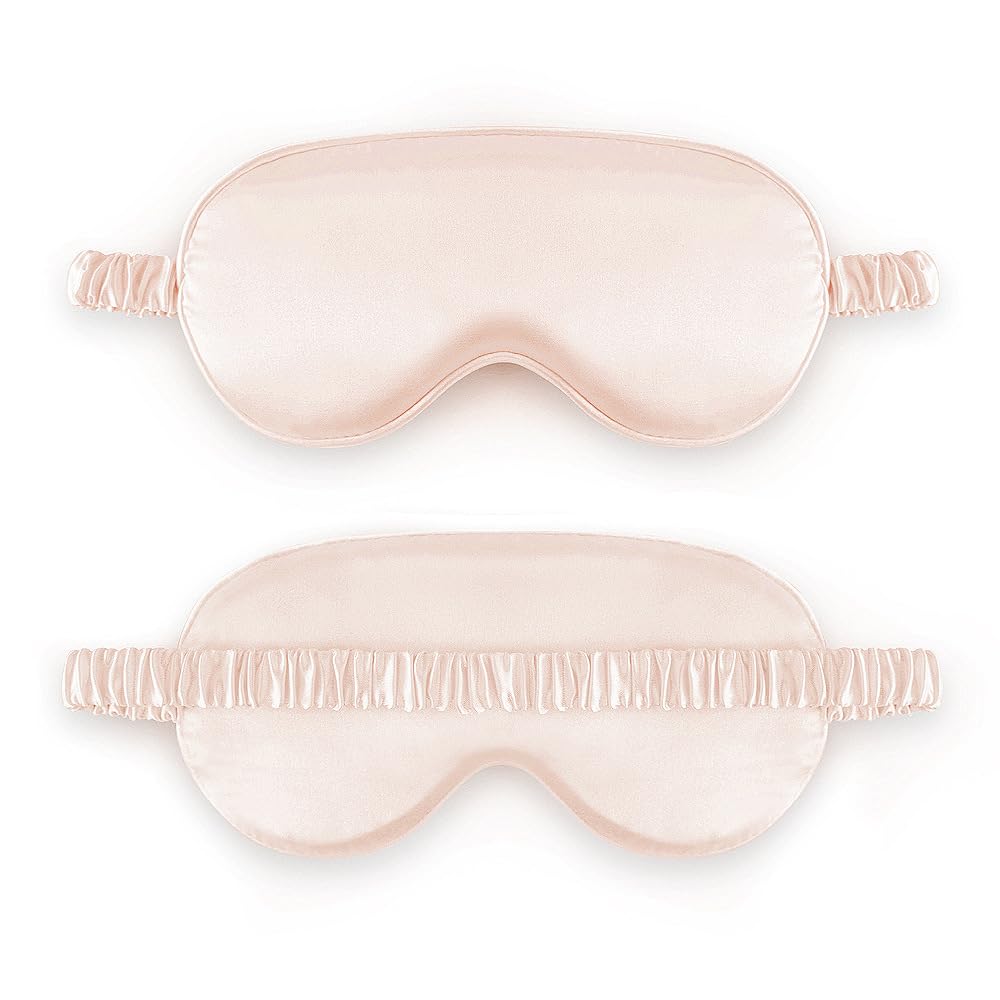 Sleep Mask Silk Eye Mask Super Soft Satin Sleep Mask Blackout Anti-Allergy Mask for Night,...
