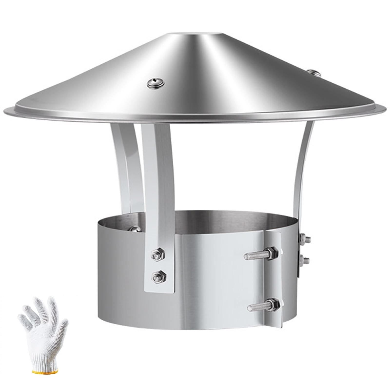 Sombreros para Chimeneas, Cubierta de Chimenea, Tapa de lluvia de Acero Inoxidable, Tubo de Humos, Cubierta de Tubo de Techo, Campana de Chimenea 75-315MM(200mm)