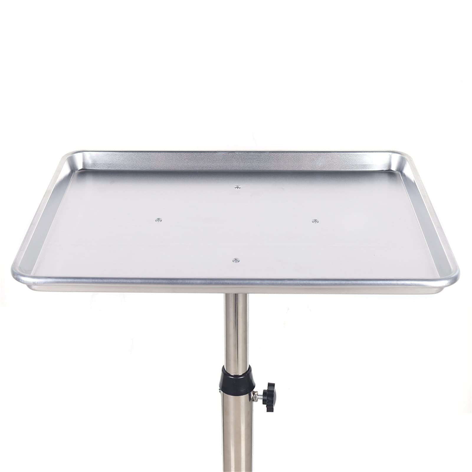 Carrello da parrucchiere regolabile in altezza 70 – 103 cm, in alluminio e acciaio inox, con 4 ruote, carrello da parrucchiere con grande ripiano 45 x 33 cm, ideale per parrucchieri e barbieri