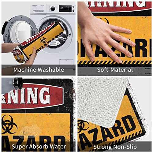 Tapis avertissement de biodanger grand format extérieur