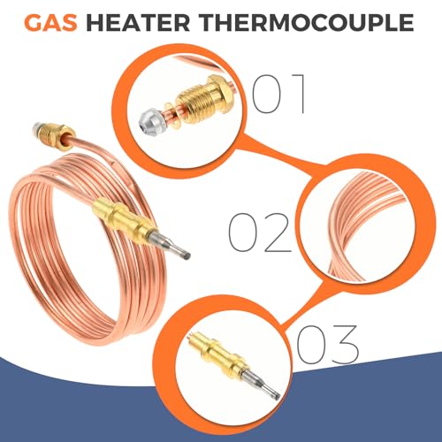 ETERMETA Gas Stove Thermocouple Fireplace Replacement Kit Adapters, Minivolt Thermopile for Water Heater