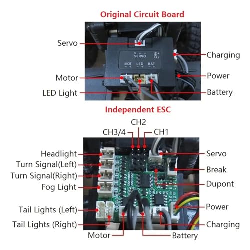 Luces Vehículo RC soluciona parpadeos con ESC y receptor independiente 4