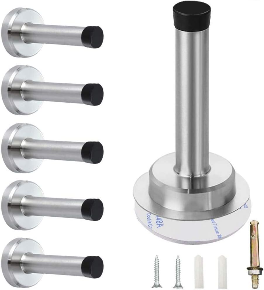 NORTHERN BROTHERS 6 Pack Door Stop Rubber Stopper Doorstop Stops