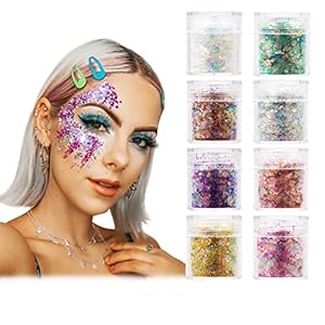 Yinva Glitzer Gesicht 8 Stück Set