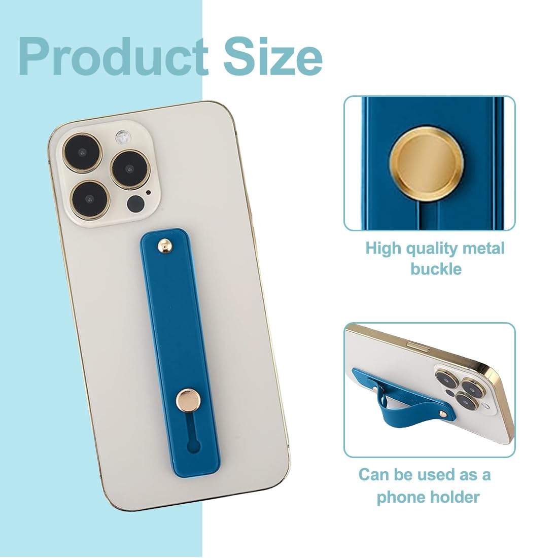 Set 6 Supporti per cellulare da dito con cinturino in silicone, porta telefono telescopico per una presa sicura e facile(6 colori)