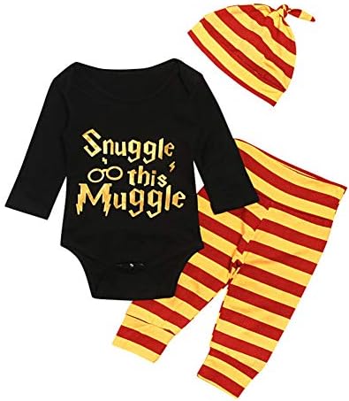 Baby Boys Girls Letter Print Short Sleeve Romper Bodysuit + Long Pants + Headband Outfits Set