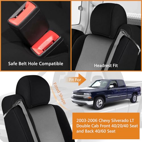 Image of Front & Back Seat Covers for 2003-2006 Chevy Silverado LT Crew Cab