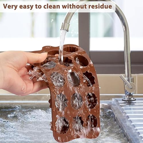 Image of HS Multiflower Silicone Mould, Non-Stick Food Grade Silicone Mould for Chocolate, Candy, Jelly & Ice Cube (Brown)