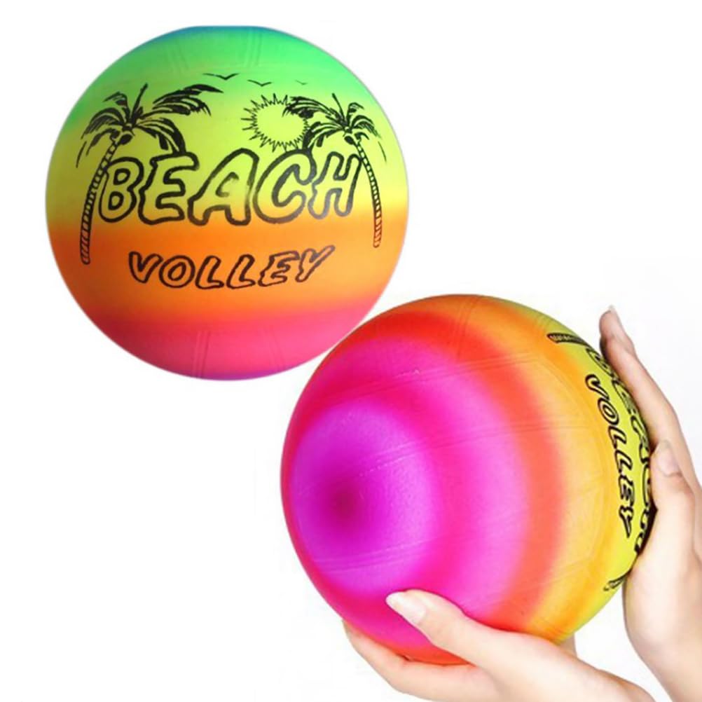 TOYANDONA Rainbow Ball Kickball Handball Sports Toy for Kids Indoor Outdoor Coordination Training Soft Foam 7.87In - Image 4