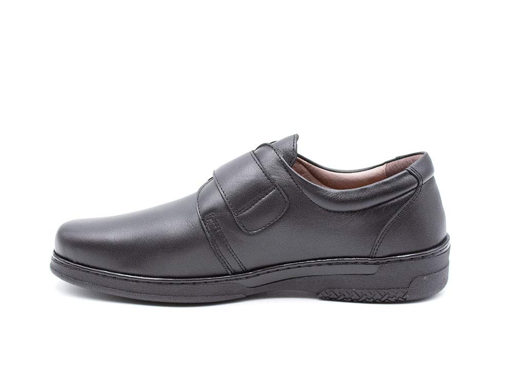 Zapato mocasín de Ancho Especial,Tira Adhesiva,con Suela de Goma Antideslizante, para diabéticos, para: Hombre