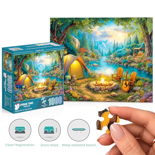 Rompecabezas 1000 piezas Camping 20x27 pulgadas Adultos miniatura 2