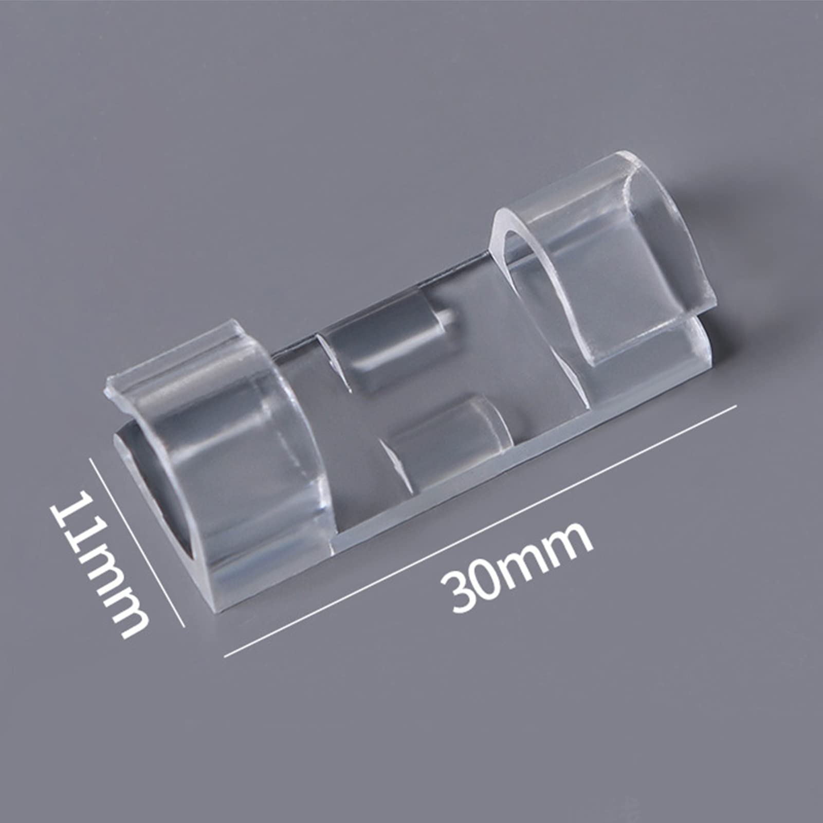 20 Pcs Clear Adhesive Cable Clips - Strong Self-Adhesive Wire Organizers For Home & Office - View #5