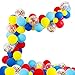Circus Balloons Arch Kit 80 Pack Red Blue Yellow Latex Balloons Confetti Balloon Garland Strip Set for Paw Baby Shower Birthday Decorations Carnival Circus Party Supplies