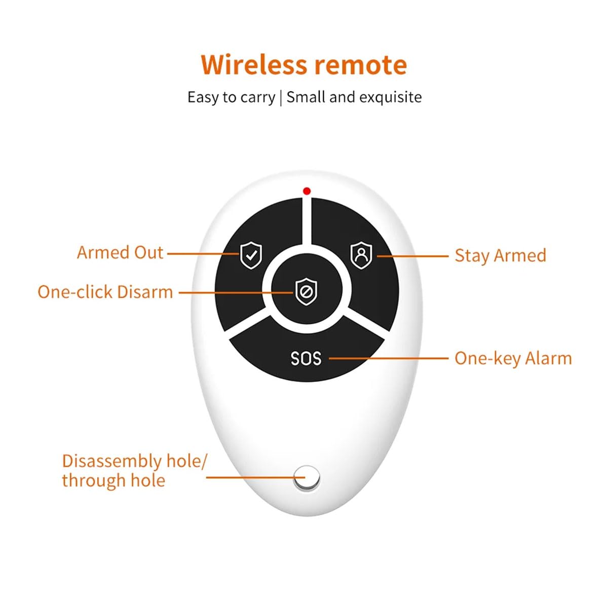 Meichoon 2Pack Wireless Intelligent Remote Control 433MHz Home Anti-theft SOS Button Remote Controller Portable for House Security System AR05_2 - Image 3