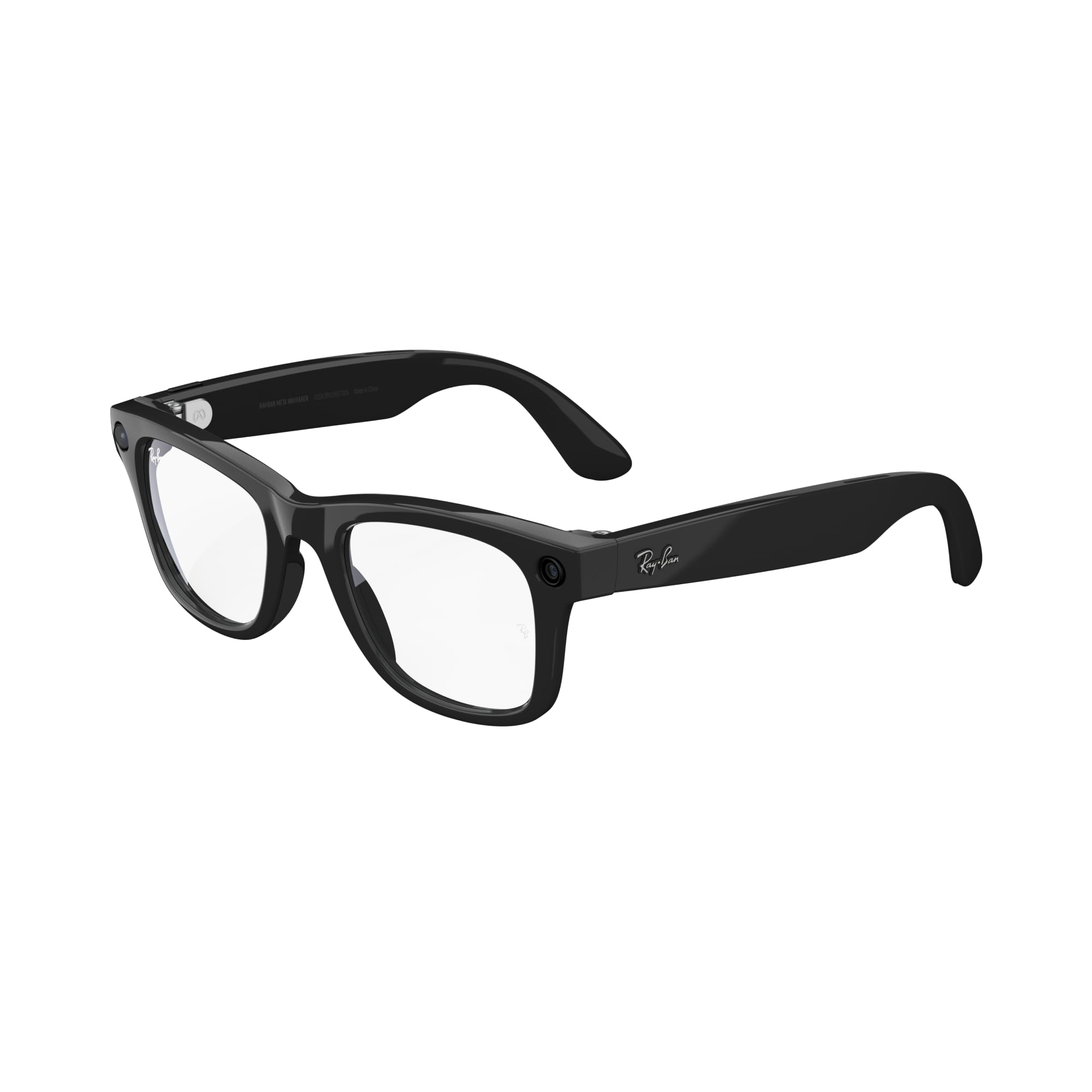 Ray-Ban Meta, Wayfarer Large, Shiny Black, Clear