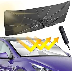 Greatha Car Shade – [2023 Upgraded] Car Windshield Sun Shade Umbrella, Foldable Car Umbrella Sunshade Cover UV Block Car Front Window, Keep Cool Protect Interior, Fit Most Vehicle