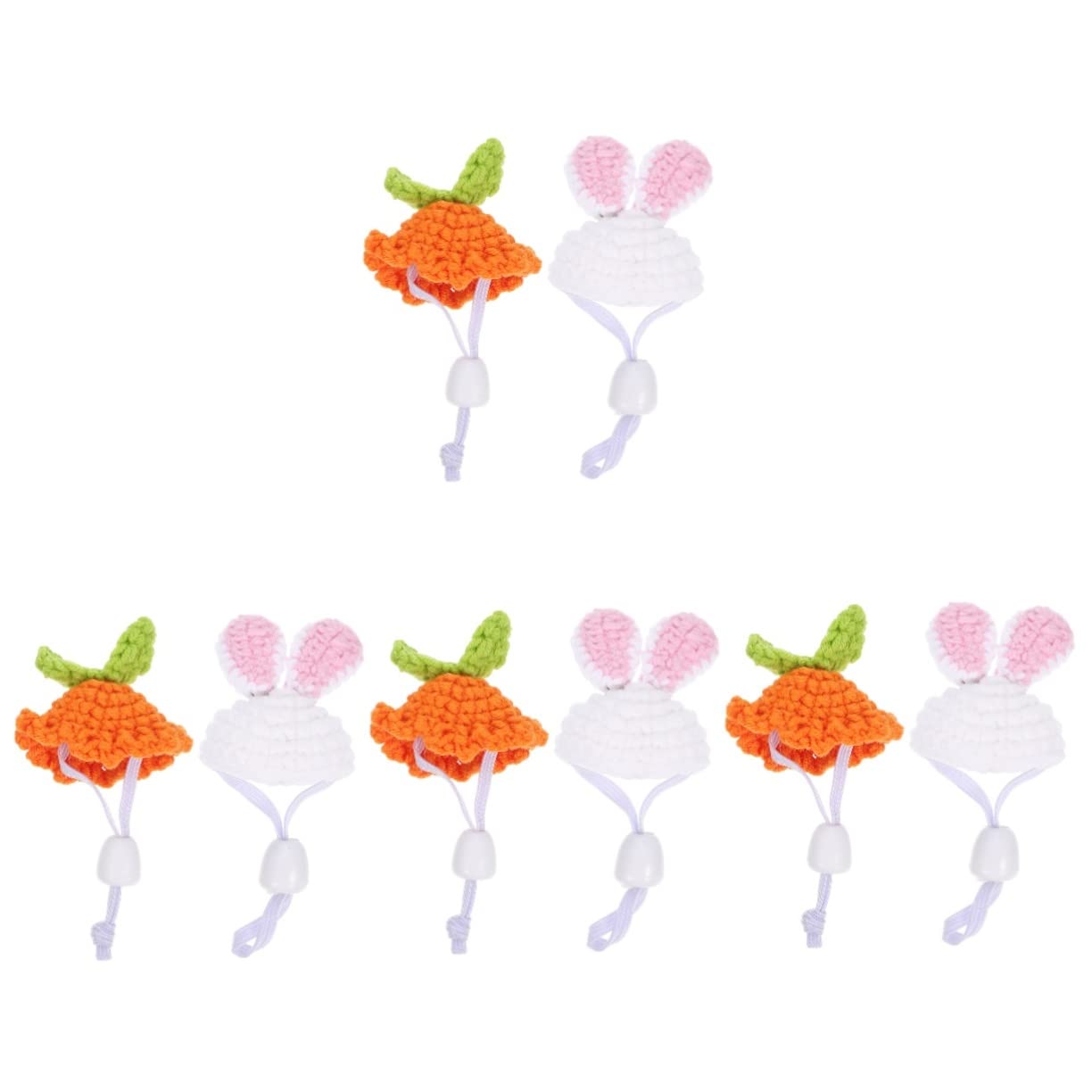 POPETPOP 8pièces Chapeaux Décoratifs pour Hamsters Carotte Et Lapin Accessoires Photo Adorables pour Petits Animaux Fournitures Pratiques Et Festives