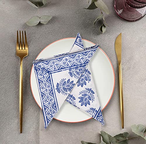 Image of BLOCKS OF INDIA Hand Block Print Cotton Table Napkin (Color 3)