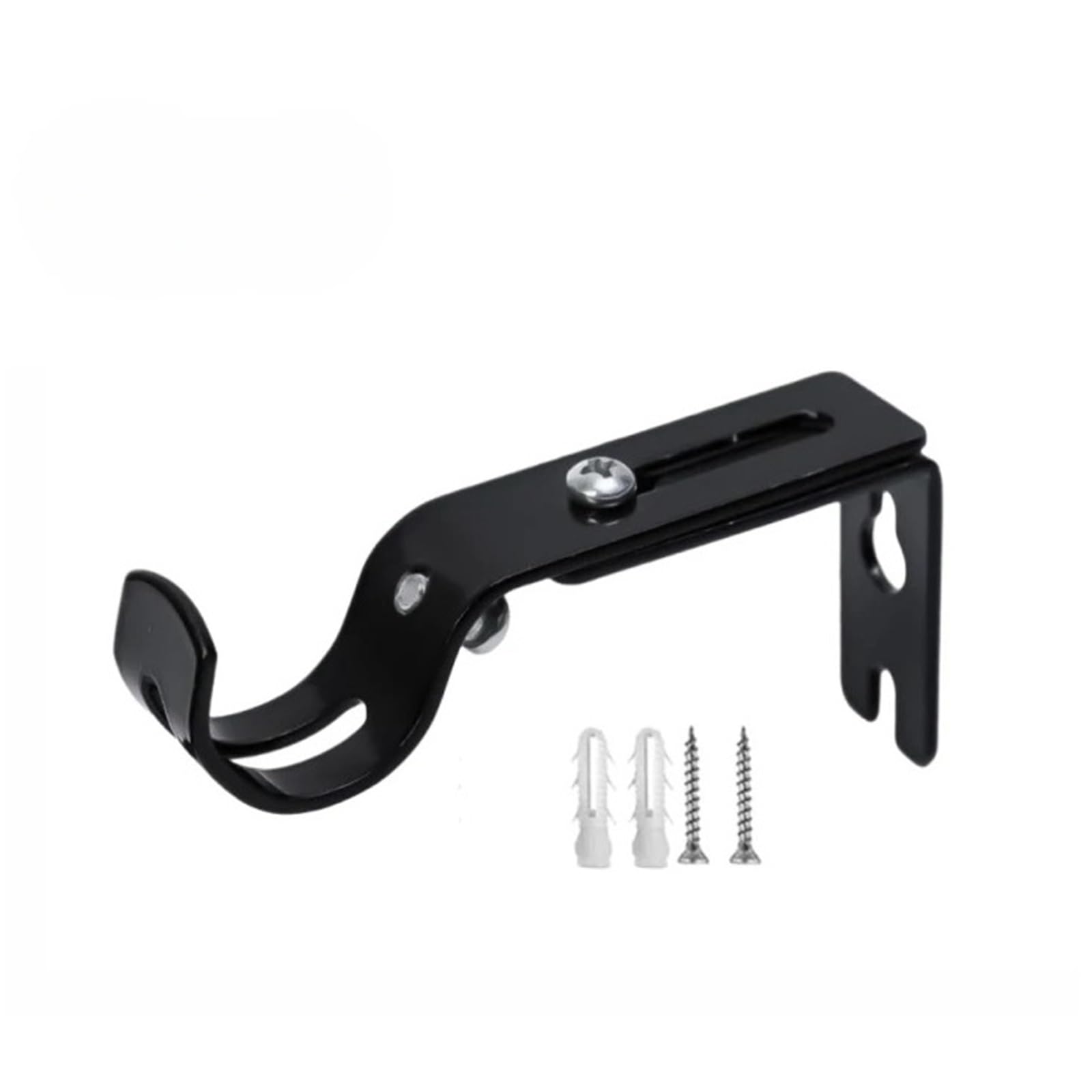 Catchorn Curtain Rod Brackets 2pcs Single Rod Bracket Curtain Holder Portable For WallCurtain Support Hanger for Bathroom Balcony Kitchen Cupboard