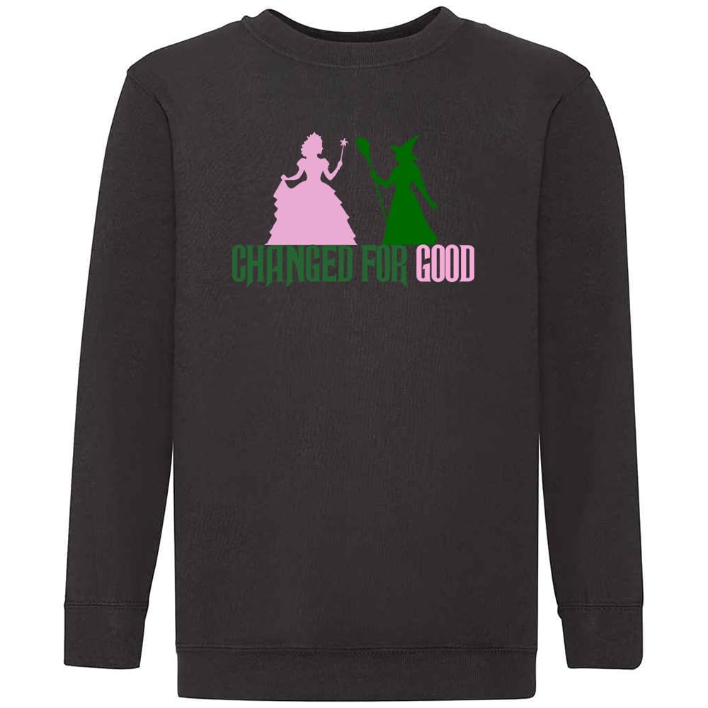 Expert Workwear Changed for Good Sweatshirt Musical Movie Inspired Text Silhouette Logo Top Fan Gift Black