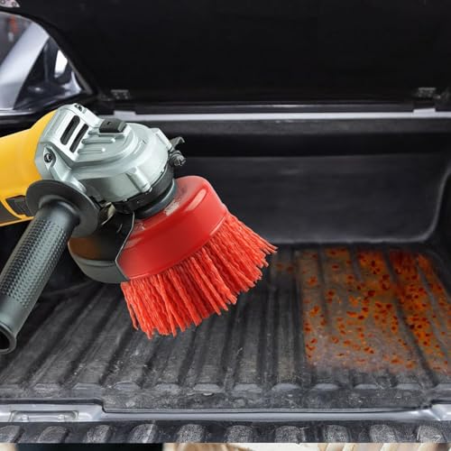 LERANXIN 2 Stück Topfbürste Winkelschleifer M14 Nylonbürste Bohrmaschine, Durchmesser 65mm Nylonbürste Schleiffilament-Topfbürste für Entgraten, Rostentfernung und Lackentfernung