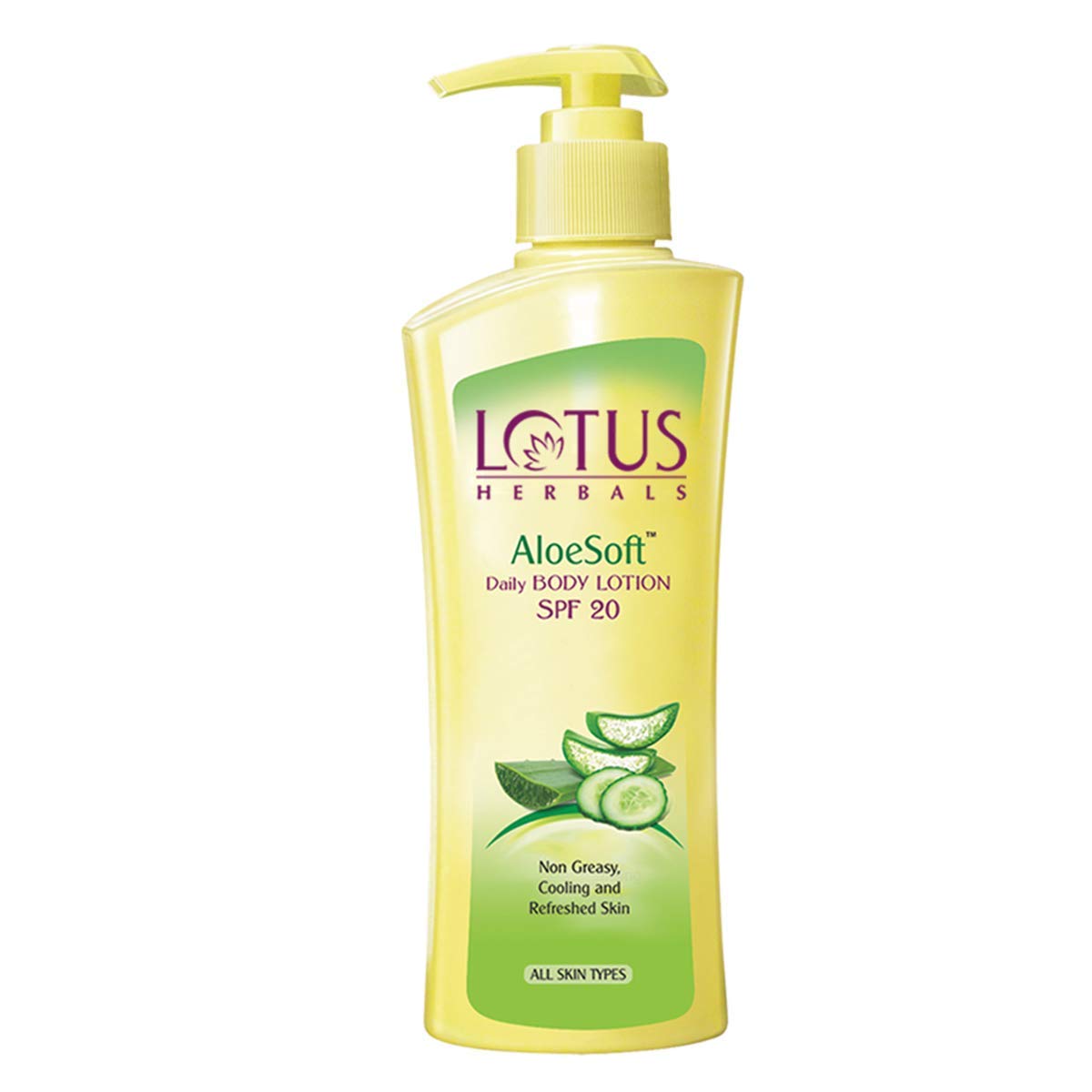 Aloesoft Daily Body Lotion | Non Greasy | Cools and Refreshes Skin | SPF 20 | For All Skin Types | 250ml