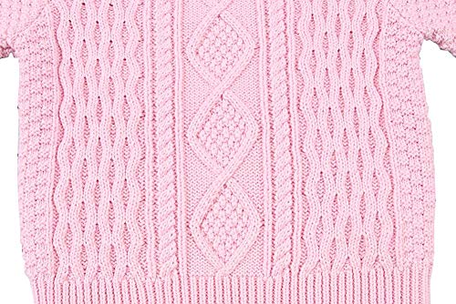 Wennikids Baby Boy Girl Twist Knit Pullover Sweater Cotton Lined Warm Sweatshirt Large Red01 #TOP4