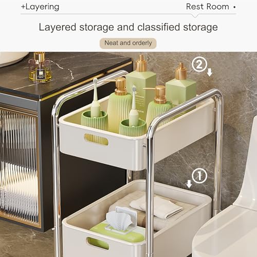 Chariot de rangement fin pliable pour petits coffres de voiture