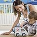 Wooden Wheels Natural Beechwood Chunky Cars and Vehicles Imagination Generation | For Children +12 Months | White Ambulance