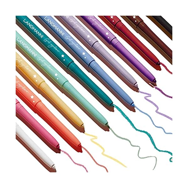 MAREOTIC Eyeliner Set, 12 Colors Eyeliner, Matte Eyeliner Set Professional Eye Shadow Set Colorful Eyeliner, Long Lasting, Waterproof