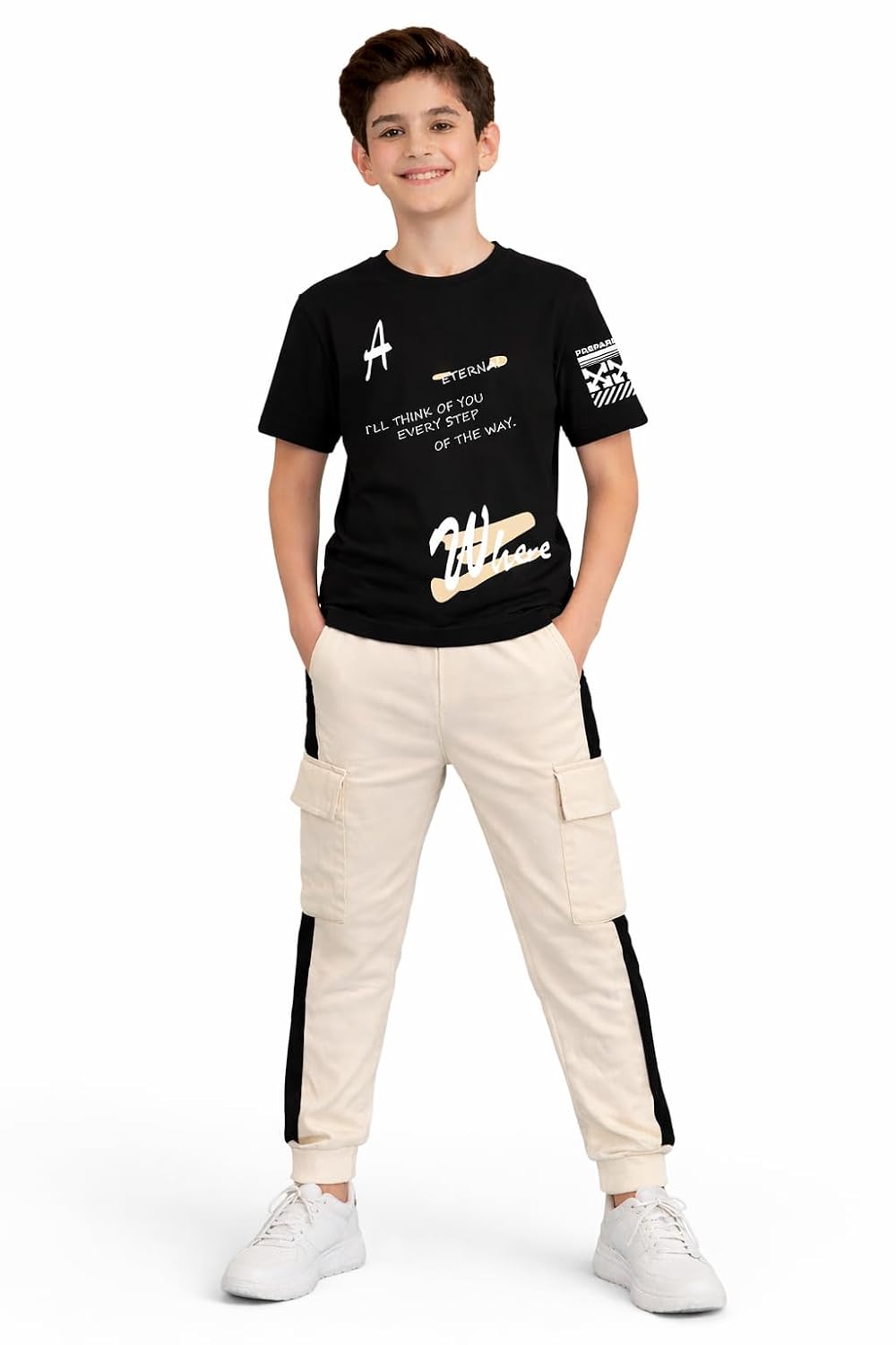Trampoline Boys T-Shirt & Cargo Jogger Set | Cotton Blend Printed Tee with Cargo Pattern 4 Pocket Pants | Stylish Casual K... - Review, Price and Buying Guide
