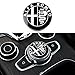 Autocollant multimédia, 50 mm, pour intérieur de voiture Alfa Romeo Giulia Stelvio 2017, 2018, 2019 et 2020, accessoire noir.