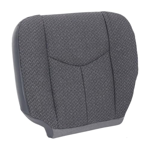 NLQR #69C Dark Gray Cloth Driver Side Bottom Replacement Seat Covers Compatible with Chevy Silverado 1500 2500 3500 1500HD 2500HD GMC Sierra 2003-2007 Seat Cushion Protector Cloth Cover